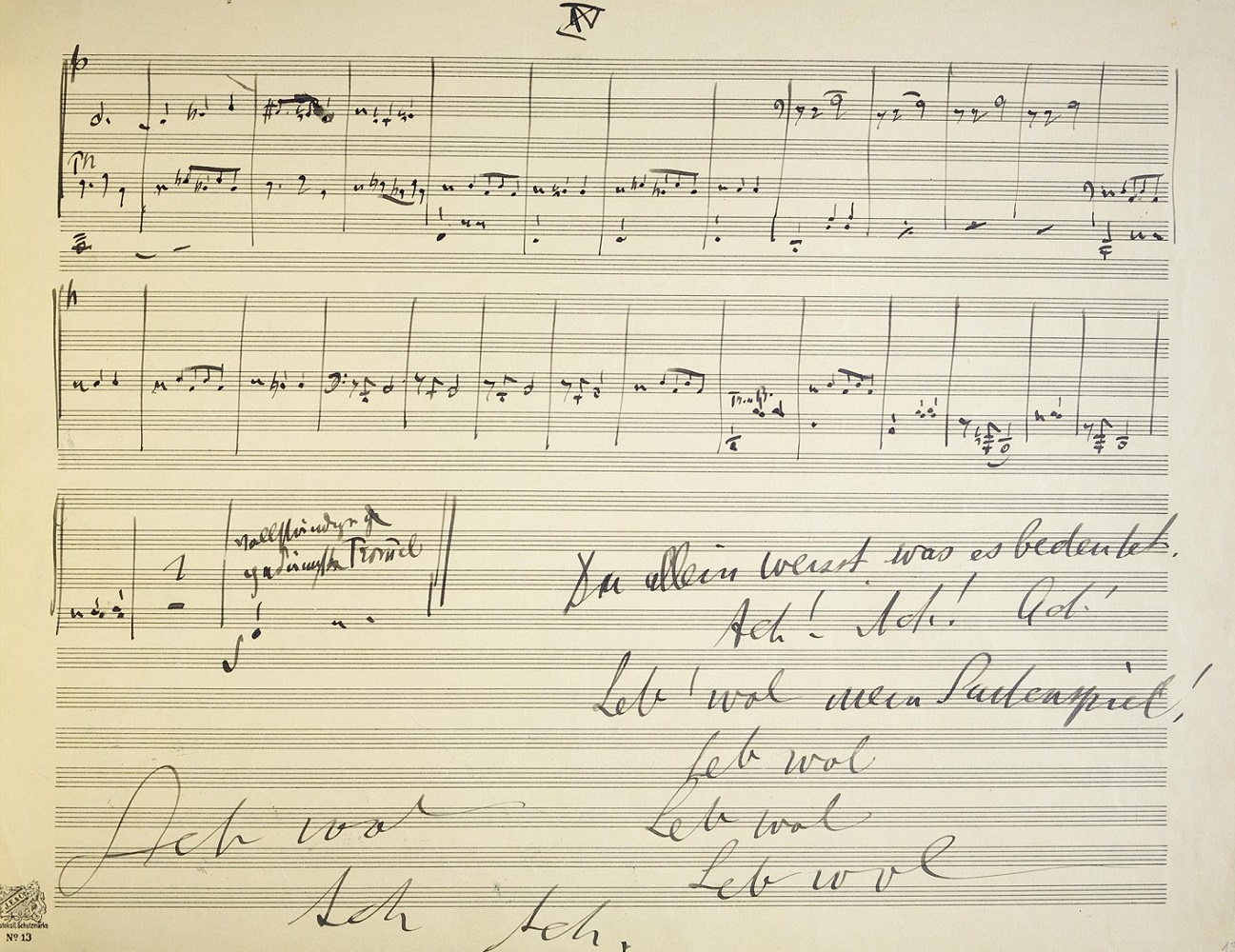 10 simfonija, originalan rukopis iz 1910 godine © Österreichische Nationalbibliothek